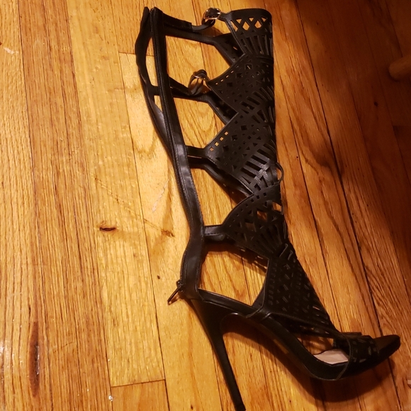 Vigo Foine Knee-high Stiletto-heel Gladiator Hee - Picture 4 of 12